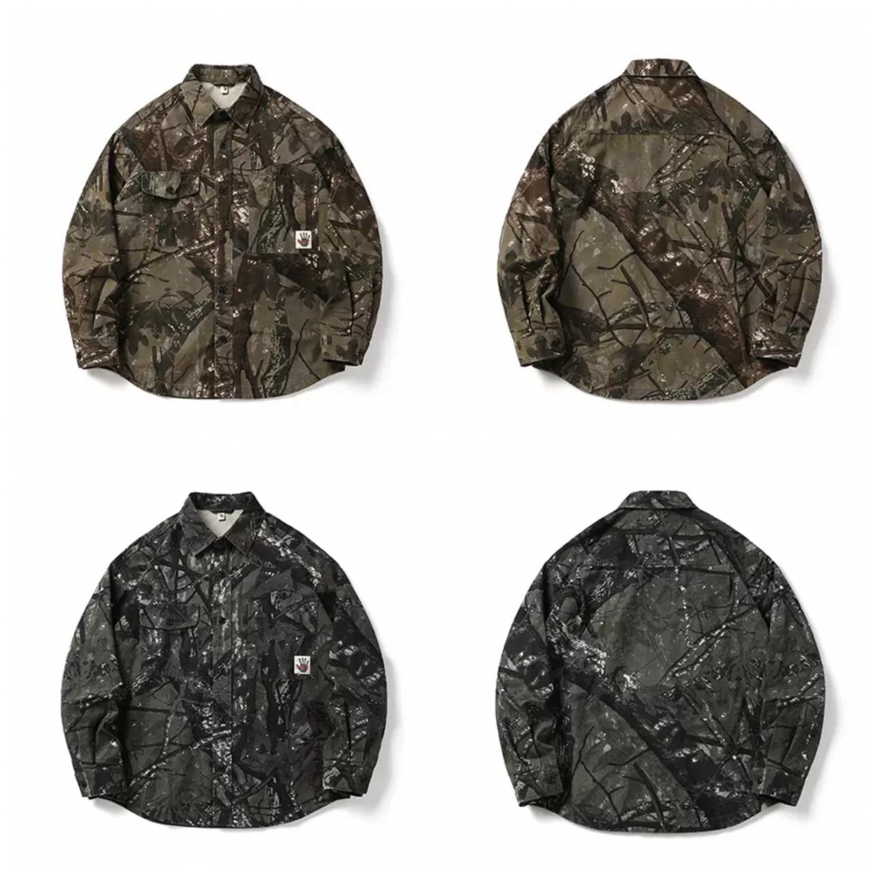 Vintage military camouflage shirt 0668 - 12