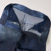 イタリア製 MISS MISS ミスミス タイダイ柄風 フレアパンツ ブーツカットパンンツ S/インディゴ系 レディース