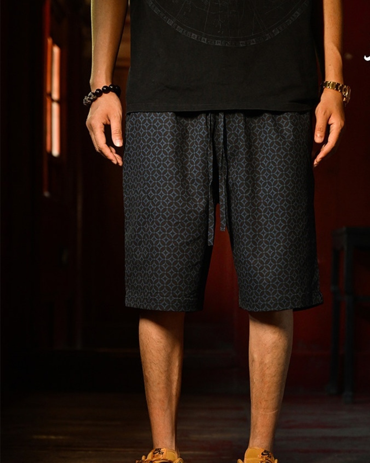 Casual mid-length pants 2color【G1082】