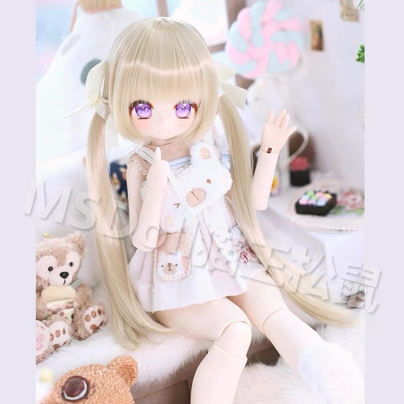 セットウィッグ BJD 1/3 1/4 MDD KUMAKO かつら 耐熱 ヘッド パーツ