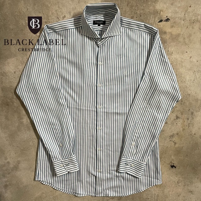 【BLACK LABEL CRESTBRIDGE】logo embroidery stripe shirt(msize)0123/tokyo