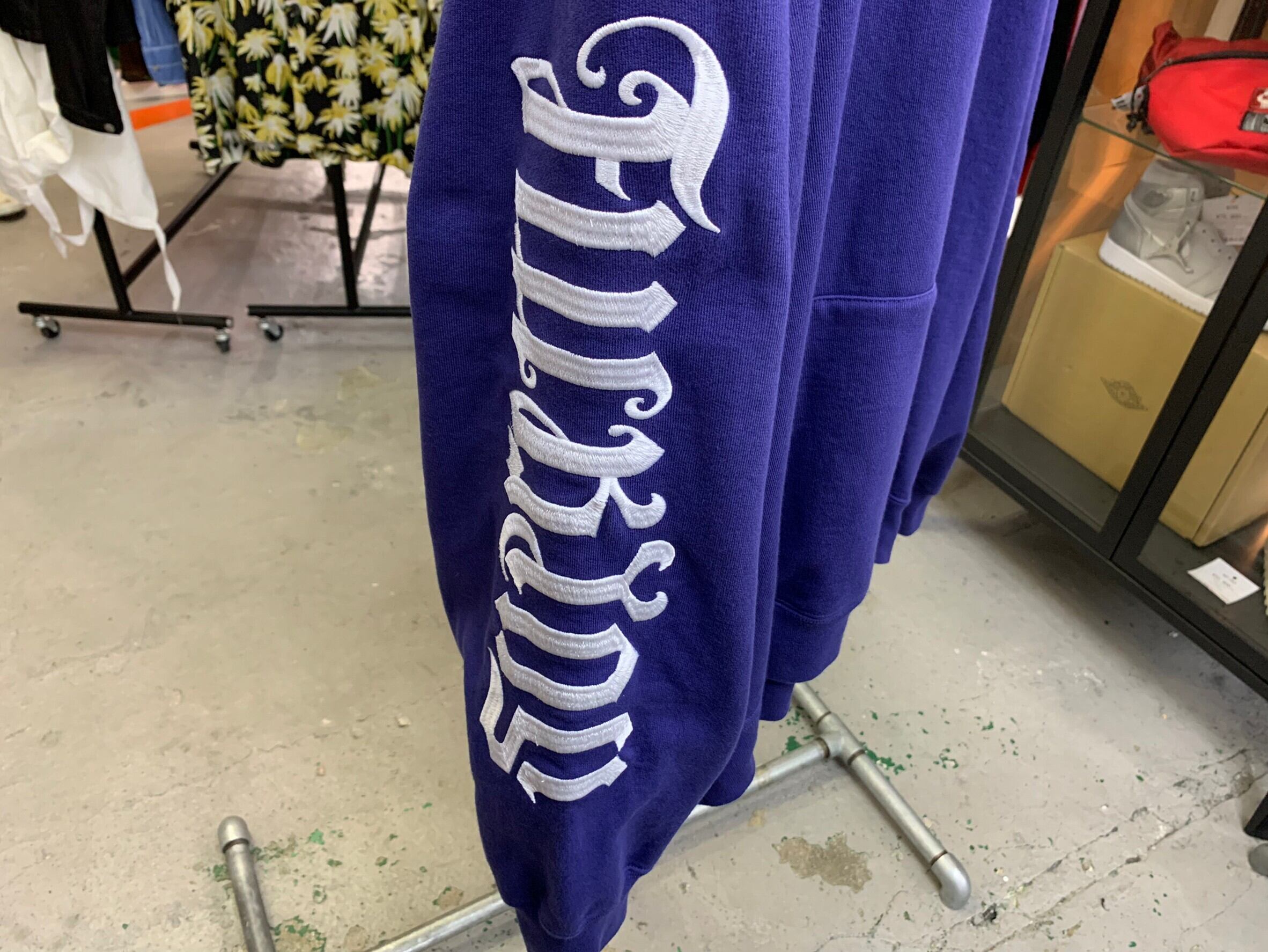Supreme 22SS AMBIGRAM HOODED SWEATSHIRT WASHED NAVY XL 135529 