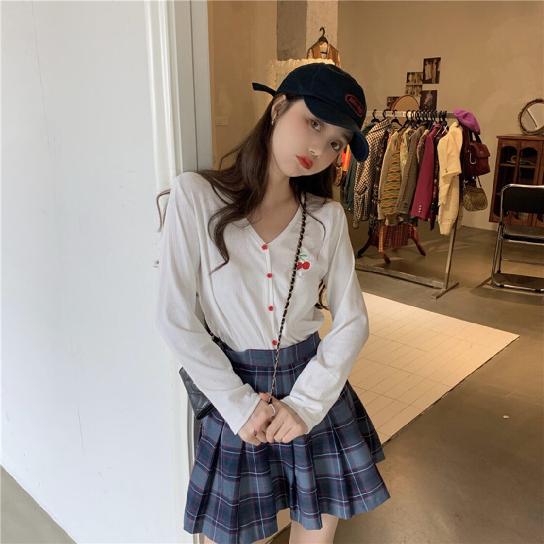 ✞ カジュアル♡刺繍シャツブラウス♥カワイイ♥Tシャツ ロング 