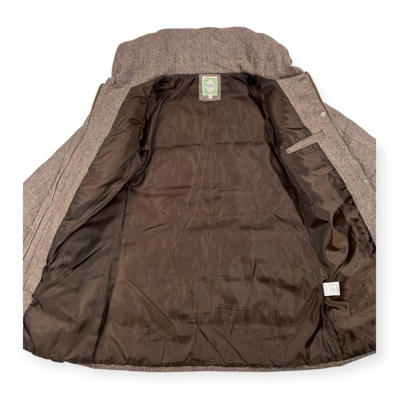 BEAMS HEART ビームス ツイード ウール ダウン コート サイズ 0 /レディース
