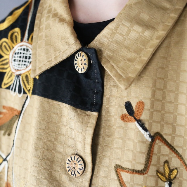 "刺繍×花" full pattern over silhouette special jacket
