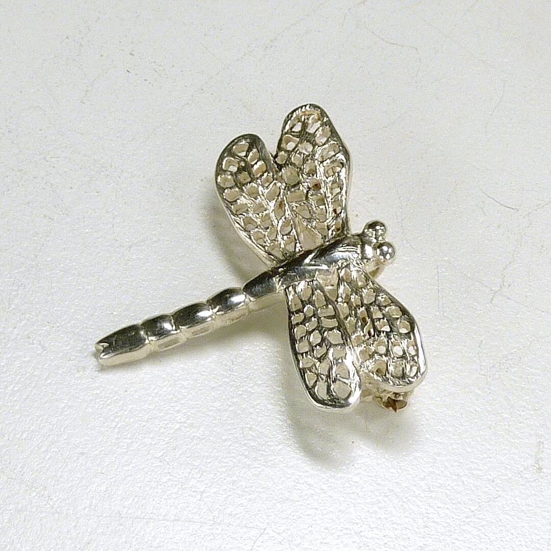 トンボ型シルバー925ブローチ