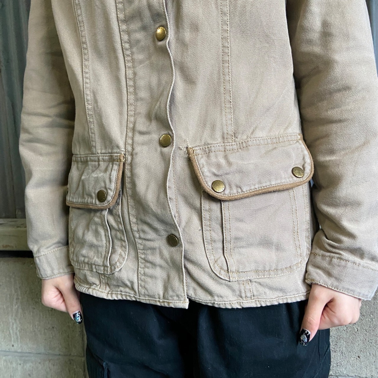 ポルトガル製 Barbour バブアー 鹿の子 コットンジャケット UK8  