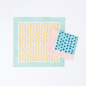 Scandinavian berry block print handkerchief