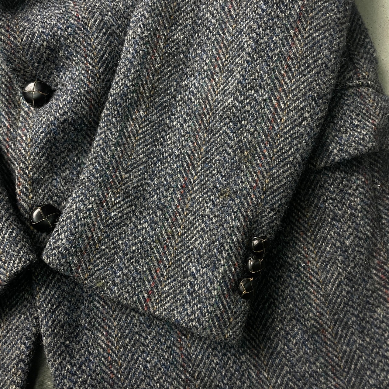 80年代 USA製 HARRIS TWEED ハリスツイード ウールテーラード 