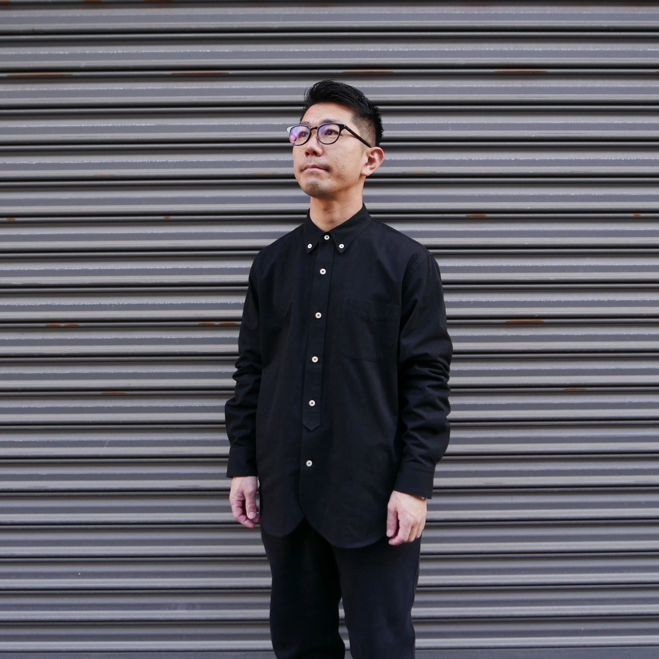 ( BLACK ) CHIEF OFFICER CHECK SHIRTS