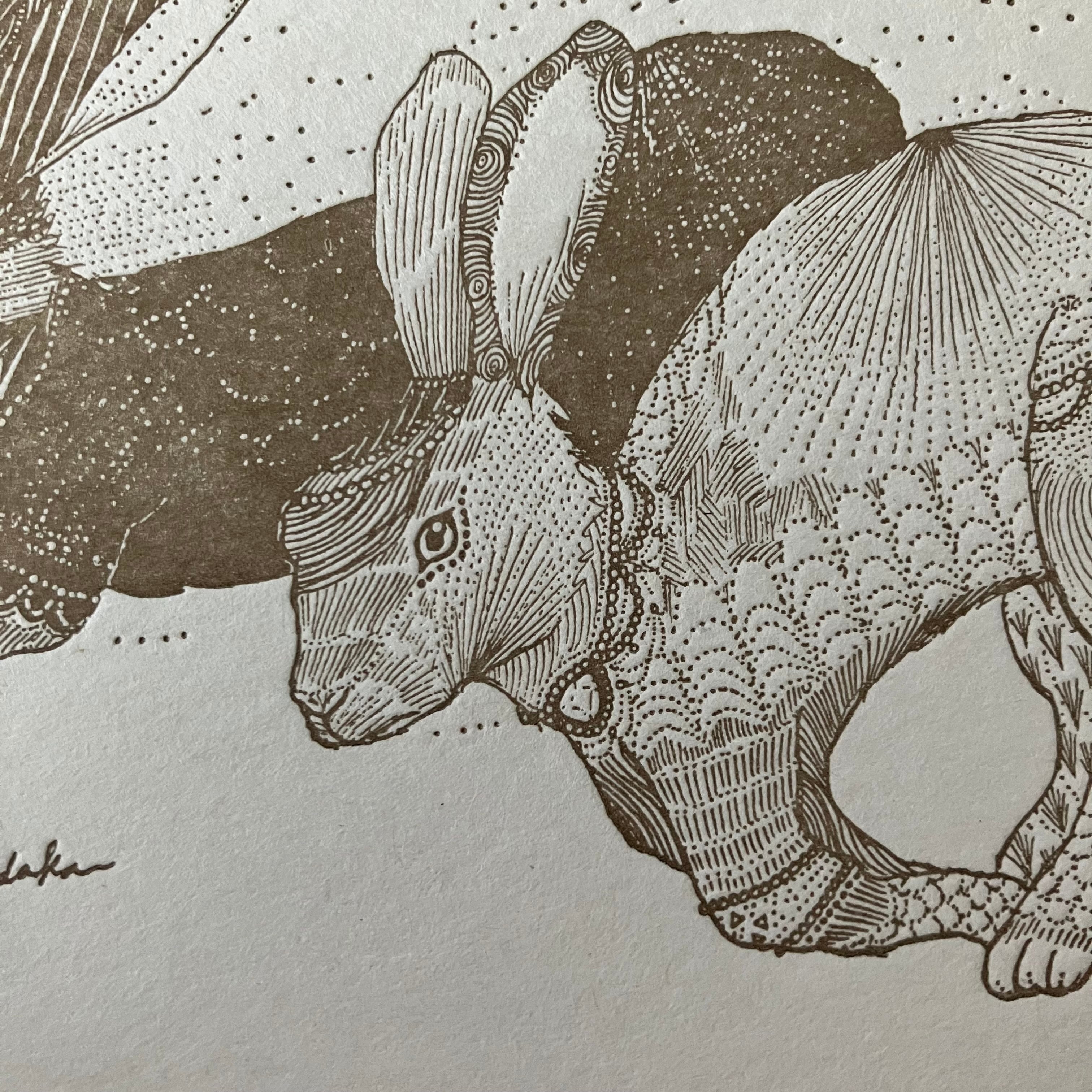 アンティーク　ラインベルガー書『動物図解書の額』　中に燃え跡のある図解書入り アンティーク ラインベルガー書『動物図解書の額』 中に燃え跡の