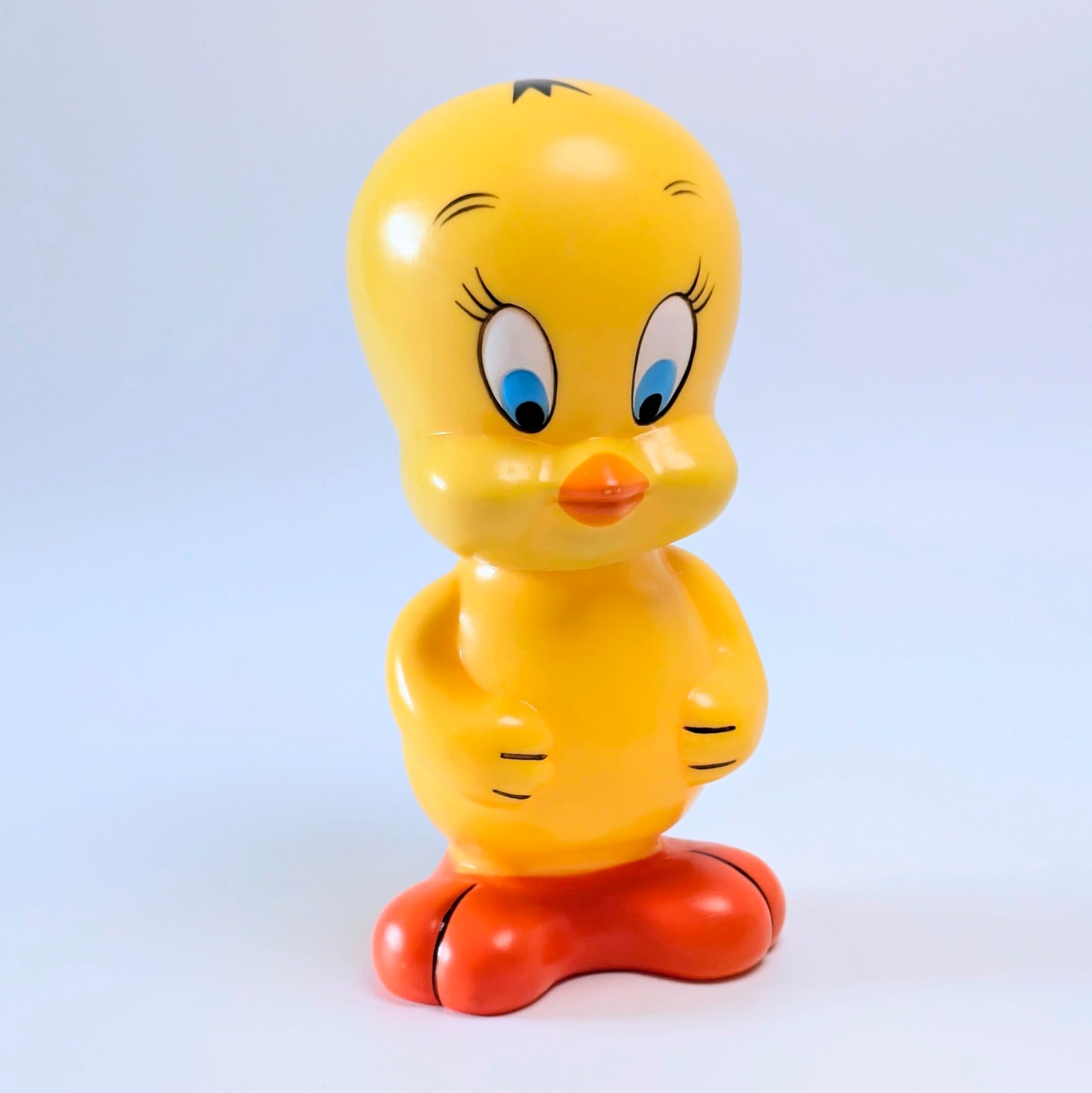 ☆VINTAGE 1976☆【 Looney Tunes / ルーニーテューンズ 】デーキン トゥイーティー ソフビバンク / ソフビ貯金箱〚アメリカン雑貨 アメトイ〛