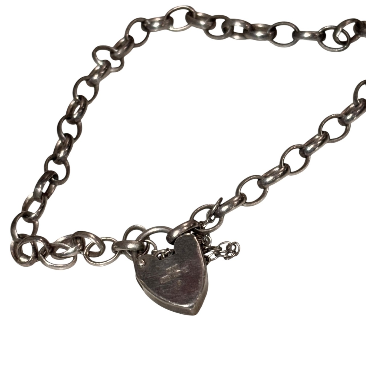 vintage silver padlock bracelet