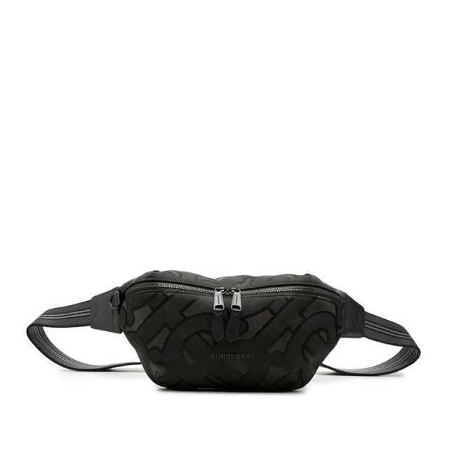 バーバリー TBモノグラム ソニー ウエストバッグ バムバッグ 8043707 ブラック ナイロン レザー メンズ BURBERRY 中古