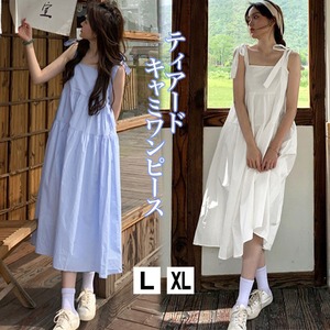 ティアード キャミワンピース レディース 春夏 大人 かわいい きれいめ フェミニン おしゃれ リボン 大人可愛い 大人女子