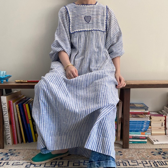 Cotton Stripe Maxi Dress