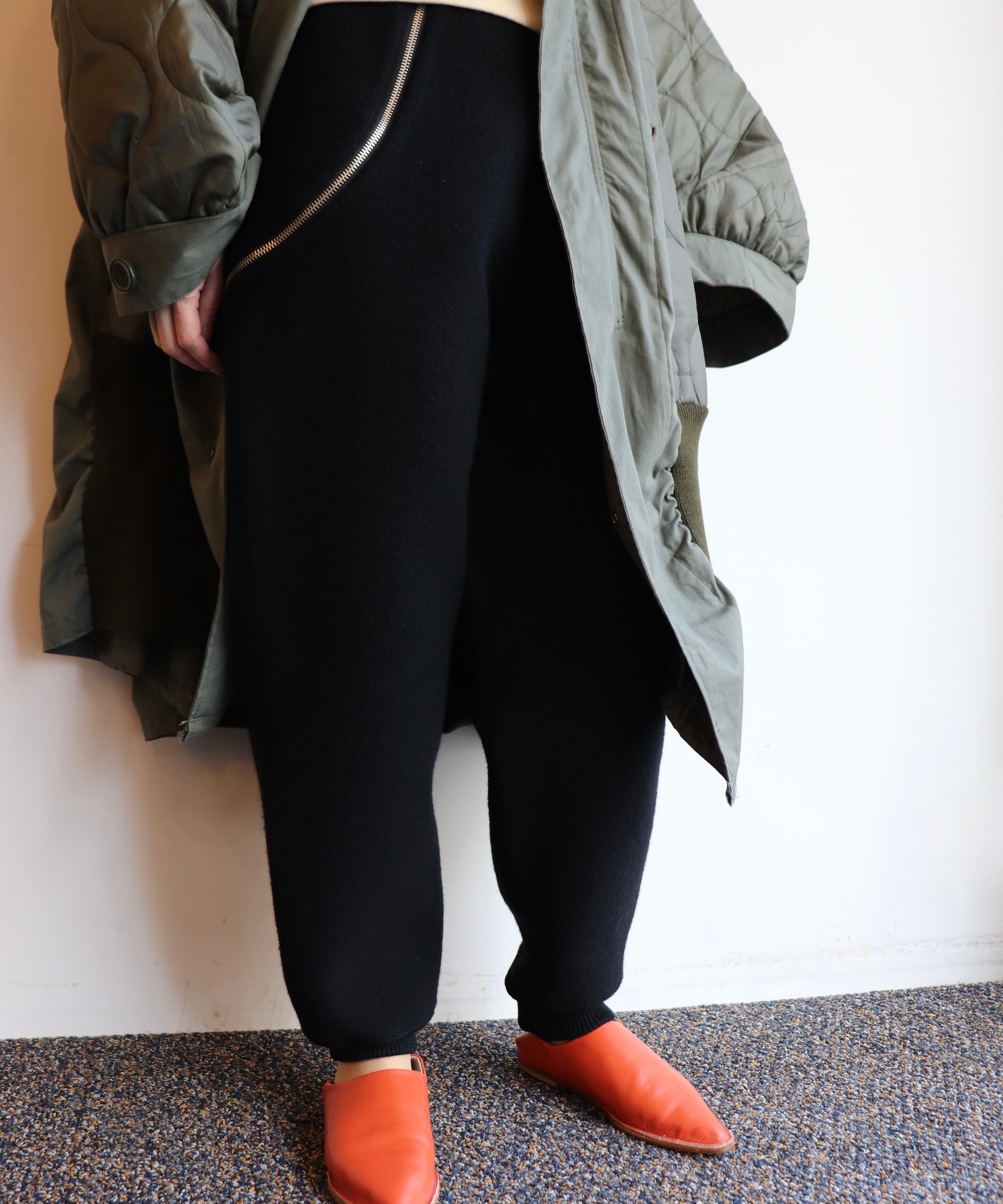 FUMIKA UCHIDA FULLING W-FACE TRACK PANTS FUMIKA UCHIDA FULLING W-FACE TRACK PANTS