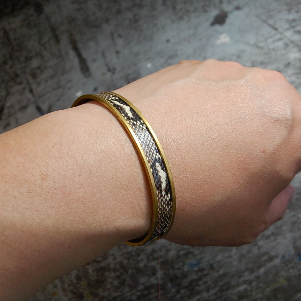 Brass bangle【L】 -真鍮バングル- ダイアモンドパイソン Brass bangle【L】 -真鍮バングル- ダイアモンドパイソン