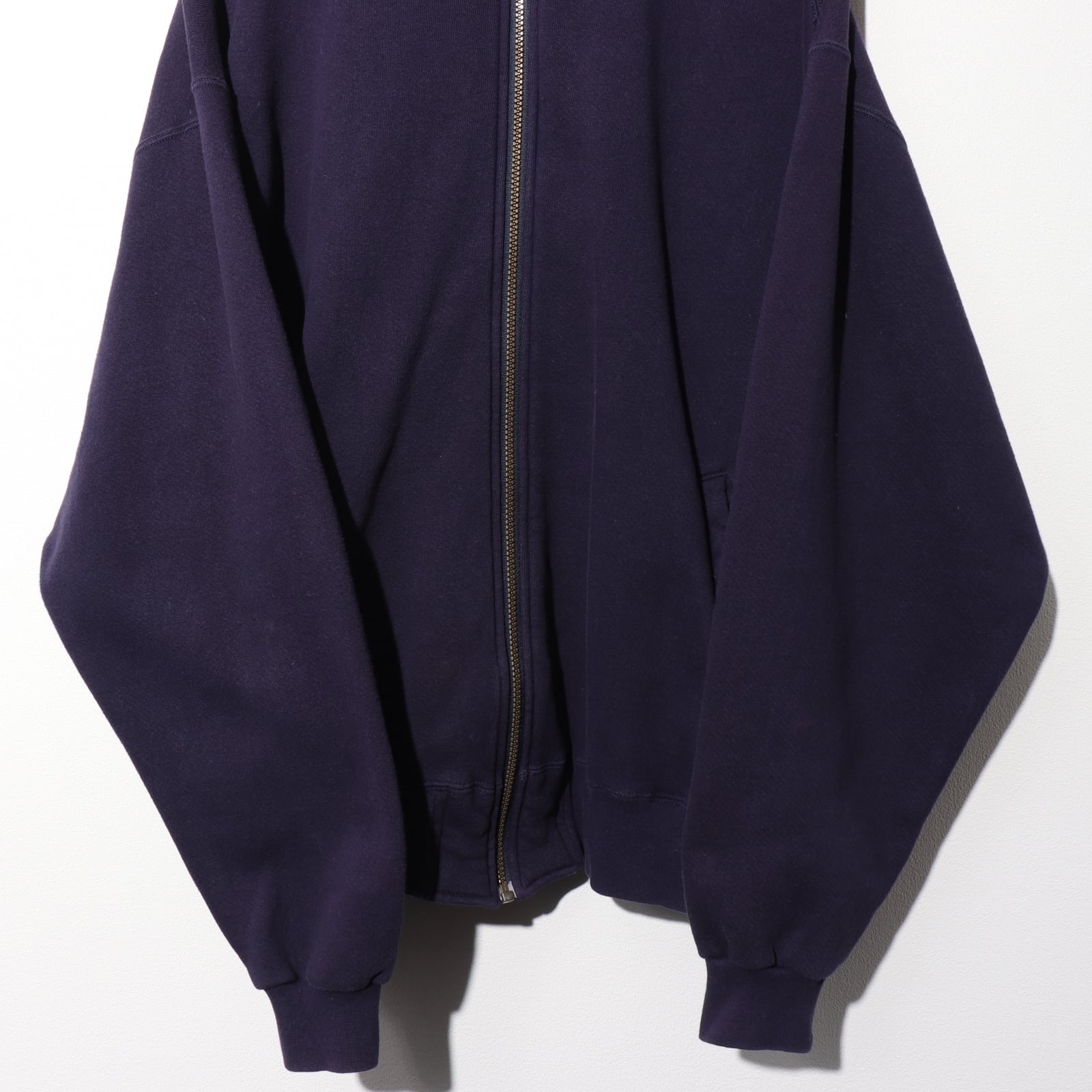 美品 L ジップアップ 茄子紺 L.L.Bean × Russell USA 80s 90s 美品 L ジップアップ 茄子紺 L.L.Bean × Russell USA 80s 90s