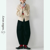 【2color】ふわふわボアのワイドバルーンパンツ 《P0150》
