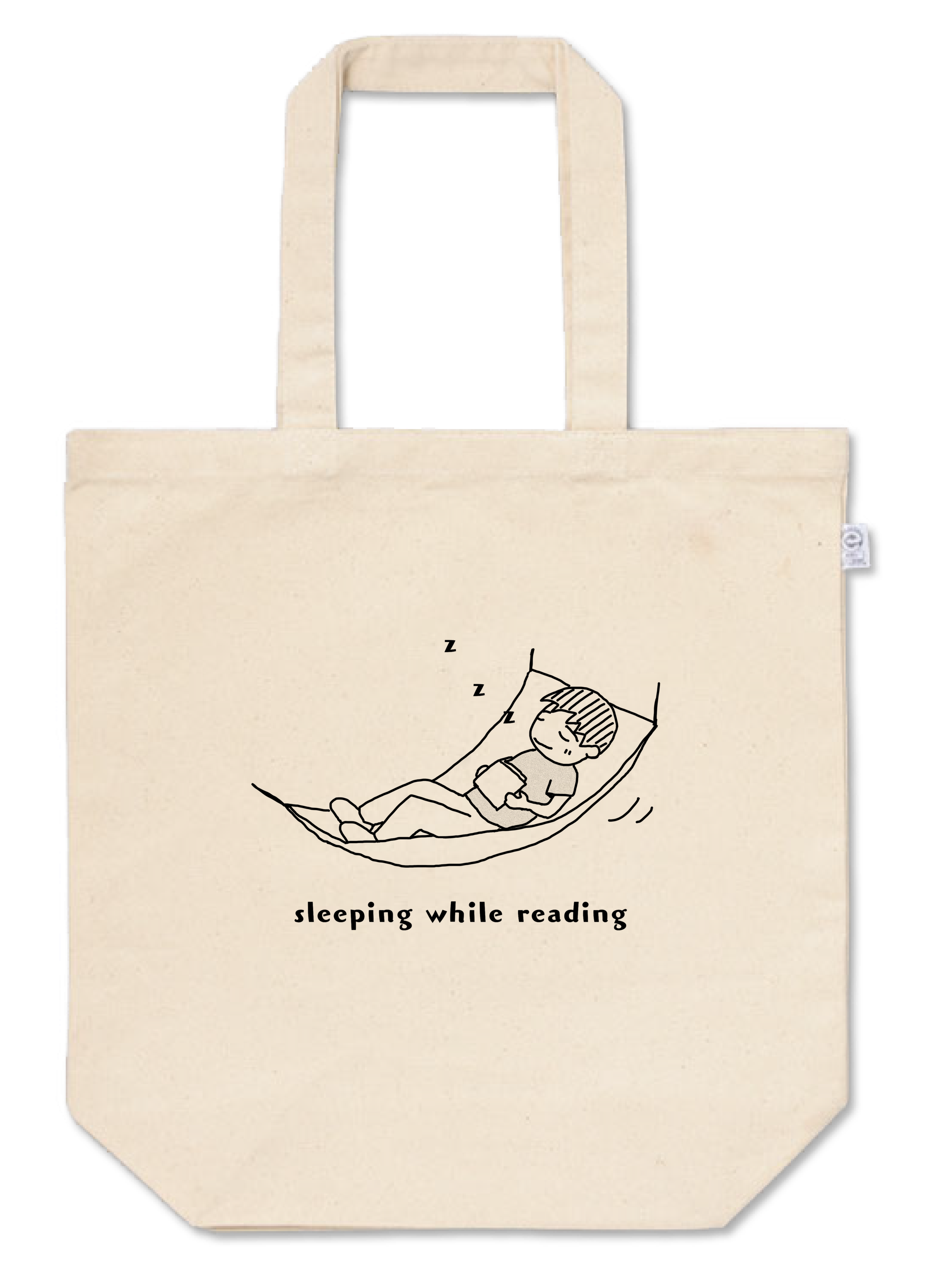 トートバッグ「sleeping while reading」