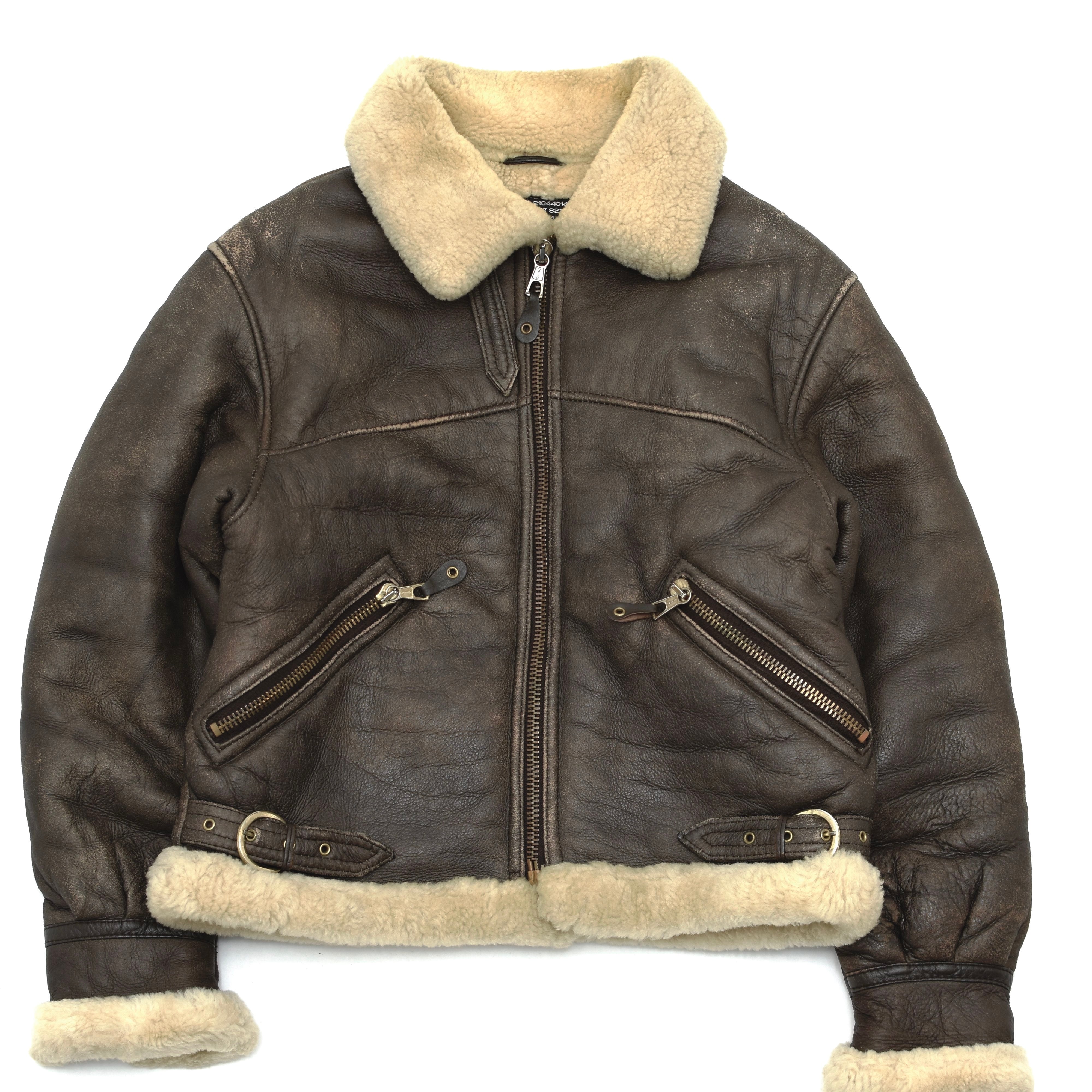 Vintage Mouton Leather Boa Jacket TYPE B-9 | 古着屋 grin Vintage Mouton Leather Boa Jacket TYPE B-9 | 古着屋 grin