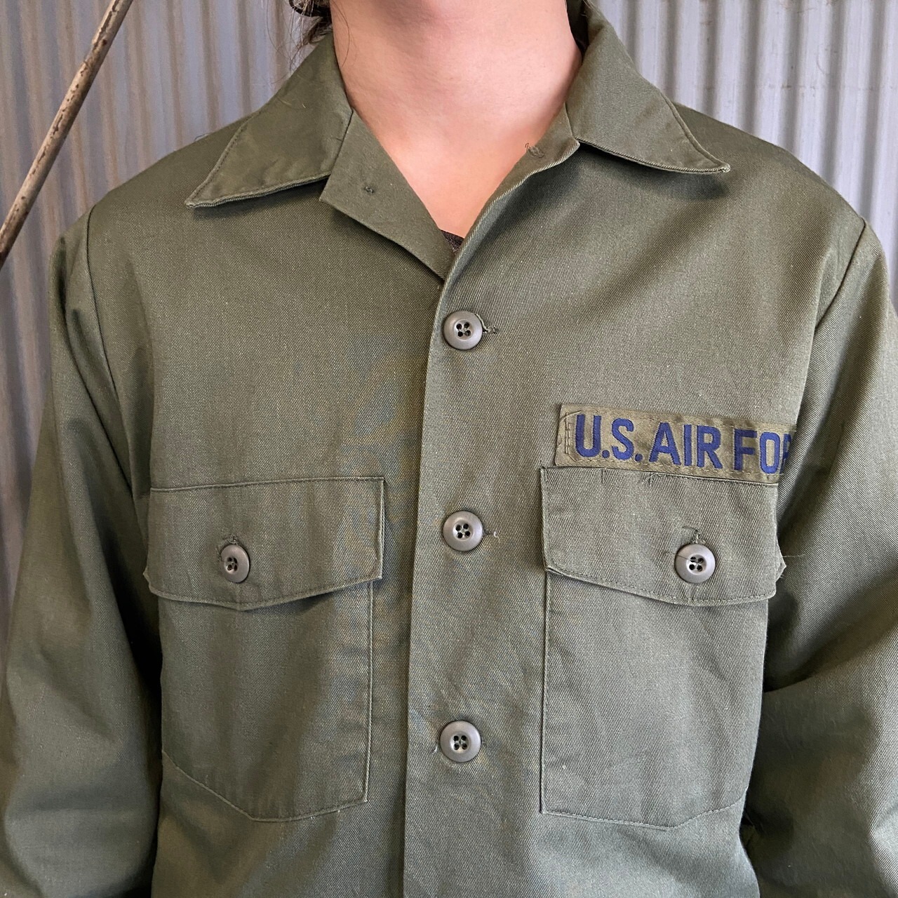 87年納品 米軍実品 U.S.AIR FORCE USAF OG-507 ユーティリティシャツ 