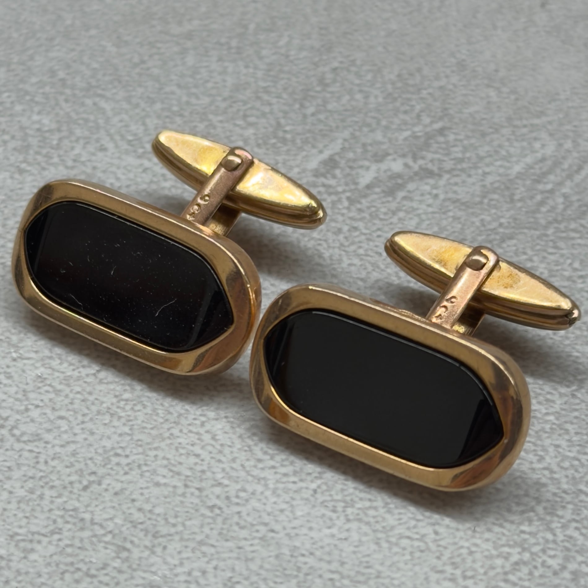 30〜50s GOLD cuffs 金 カフス 9ctGOLD | no pain no gain(ノーペイン