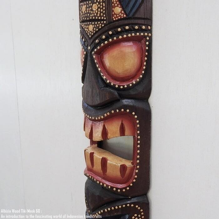 カラフルなティキ面50 i ティキマスク 木彫り お面 壁掛け インテリア