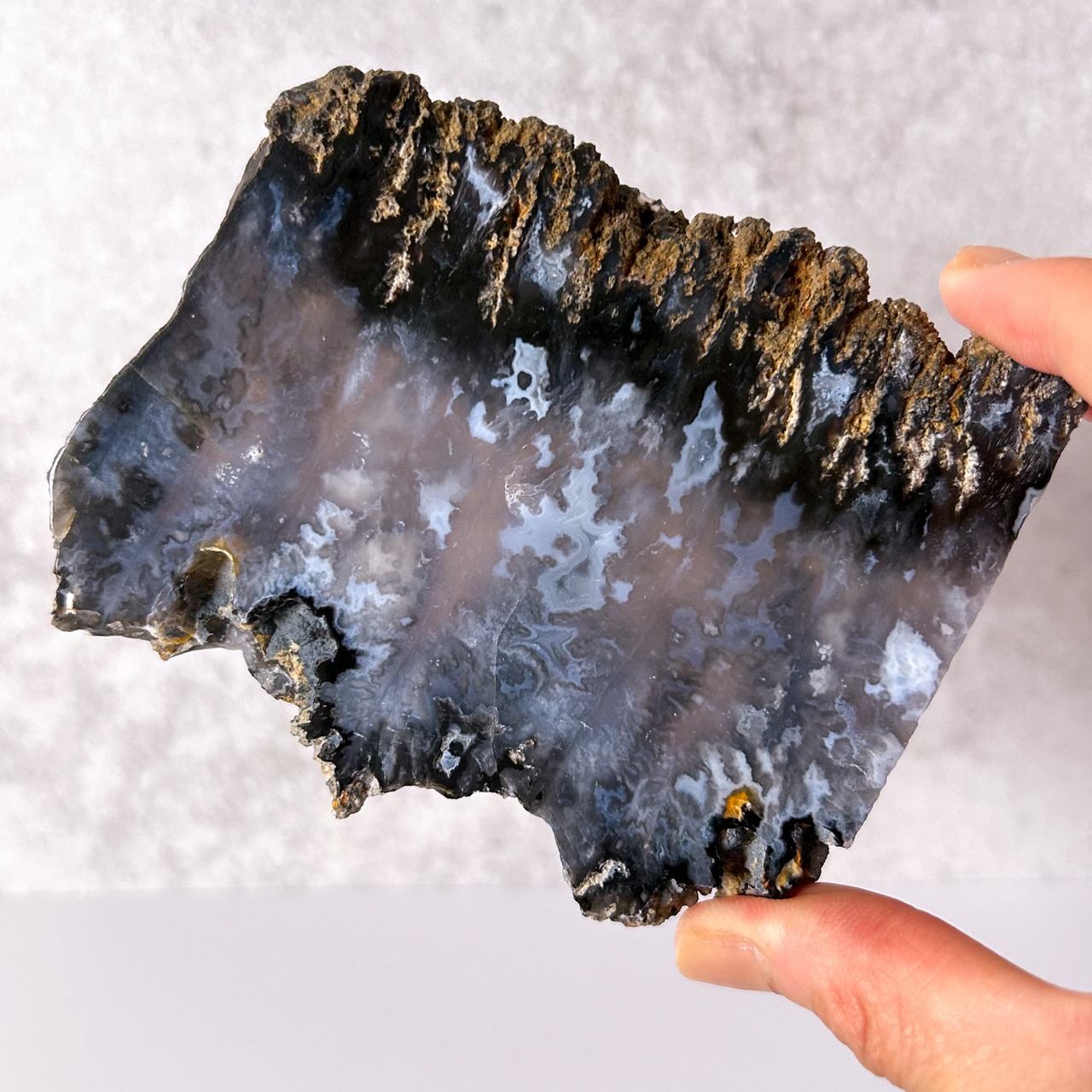 ブループルームアゲート プレート ＊ Blue Plume Agate ＊ 天然石