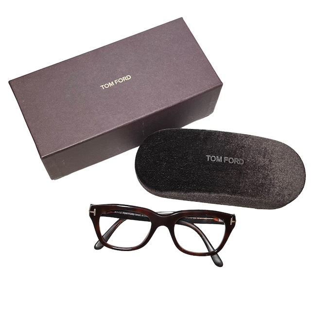 TOM FORD brown color frame glasses with clear lens