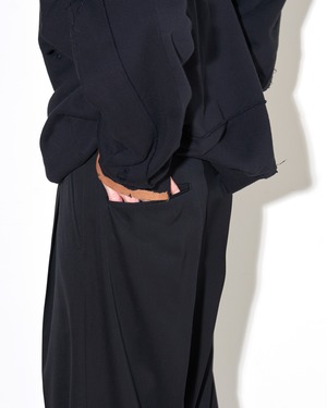 ssstein "EXTRA WIDE TROUSERS 〔GREY KHAKI〕"