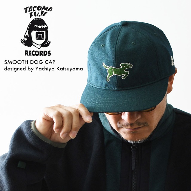 TACOMA FUJI RECORDS [タコマフジレコード] SMOOTH DOG CAP designed by Yachiyo Katsuyama [TCM26-023] ロゴキャップ・ベースボールキャップ・刺繍・GREEN・MEN'S / LADY'S [2026AW]