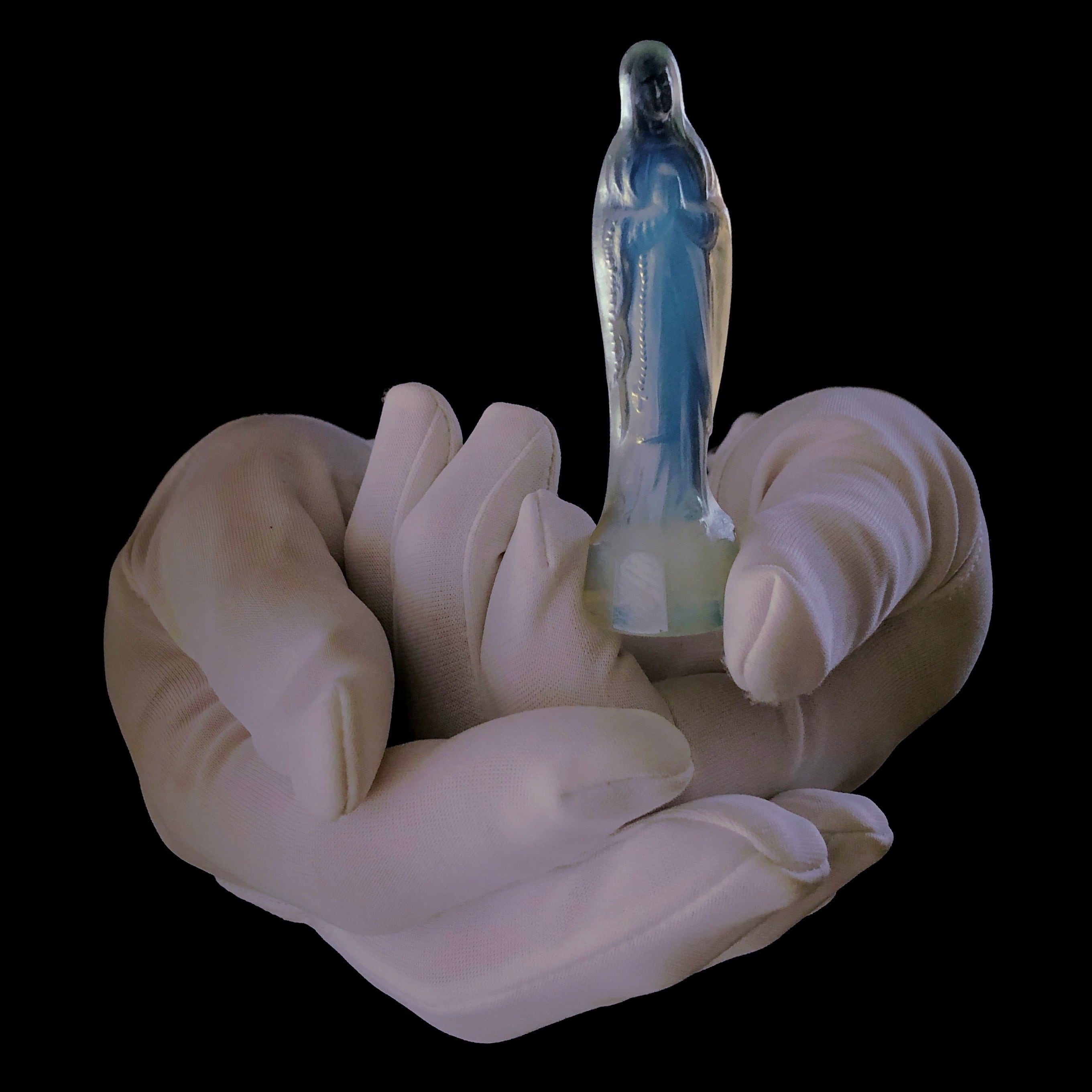 オパールセントガラスのマリア像 | メルキュール骨董店