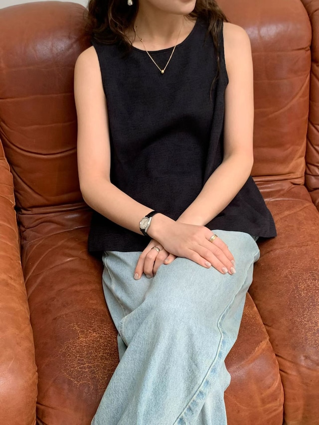 (予約) LIFFEY / Linen cross blouse 2color
