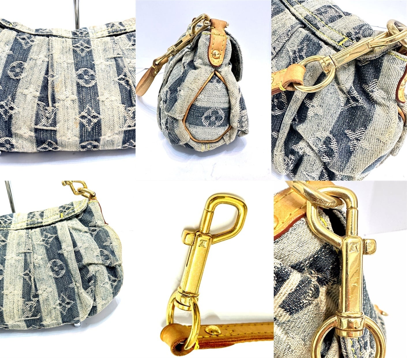 限定 LOUIS VUITTON ルイヴィトン モノグラム デニム ミニプリーティ