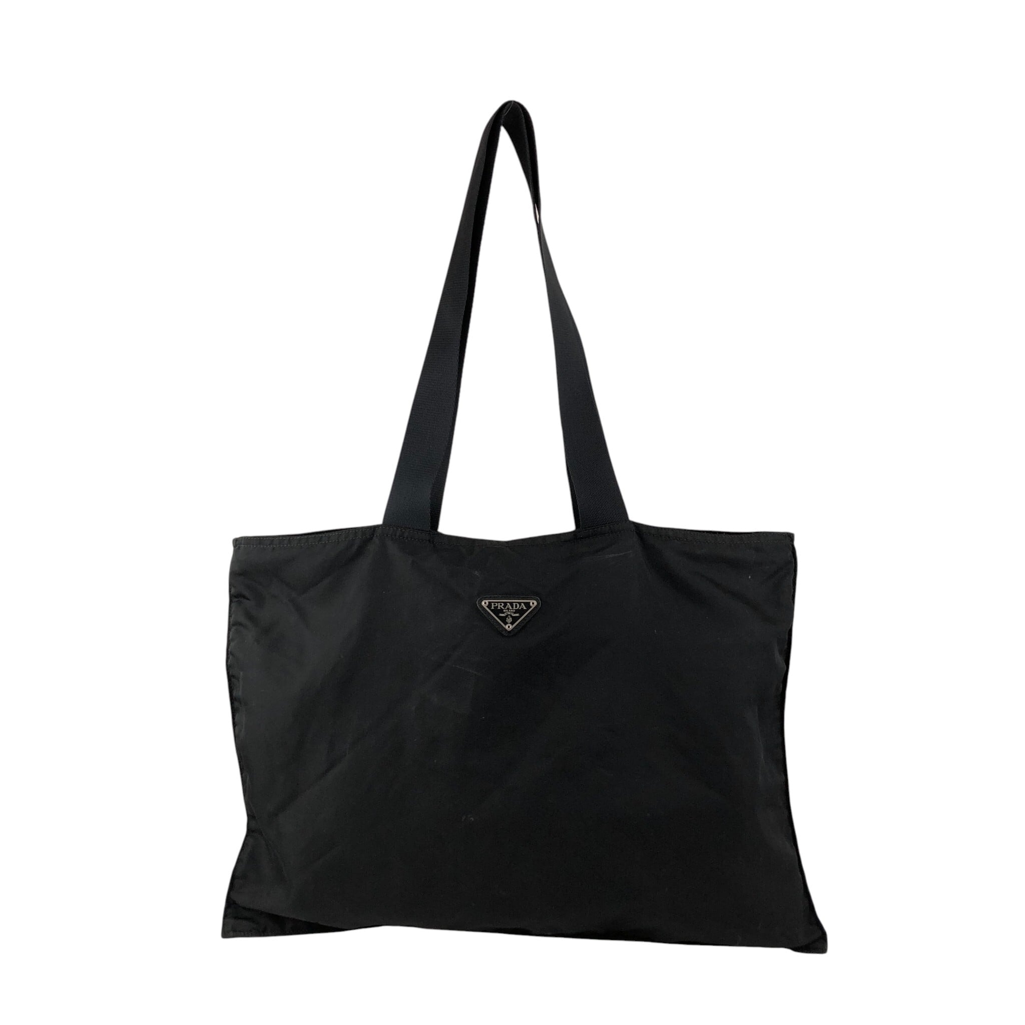PRADA ヴィンテージ ナイロン トートバッグ ブラック PRADA プラダ トートバッグ ブラック トライアングルロゴ ナイロン