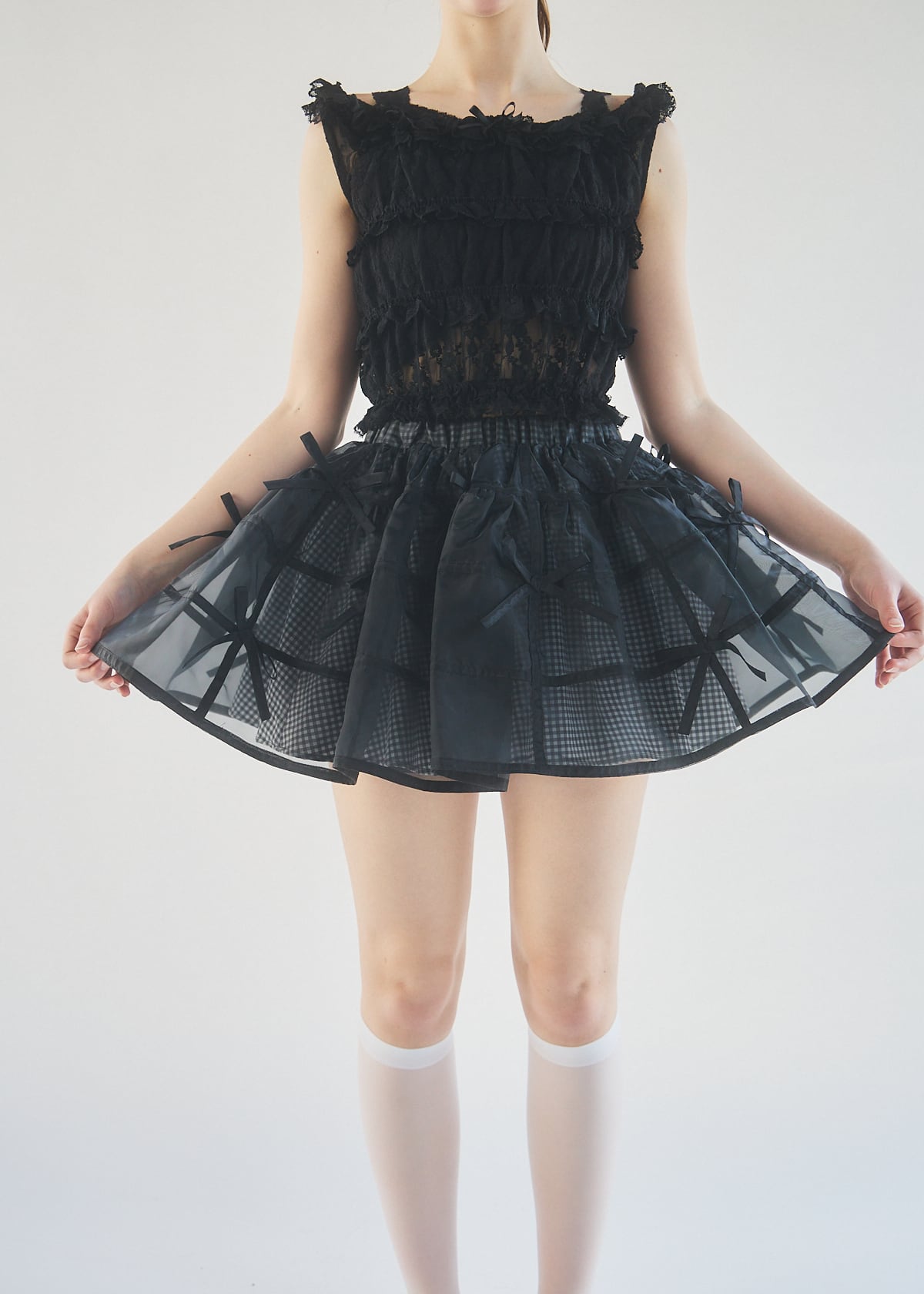 pain】オーガンジーリボンミニスカート | lilLilly official webstore