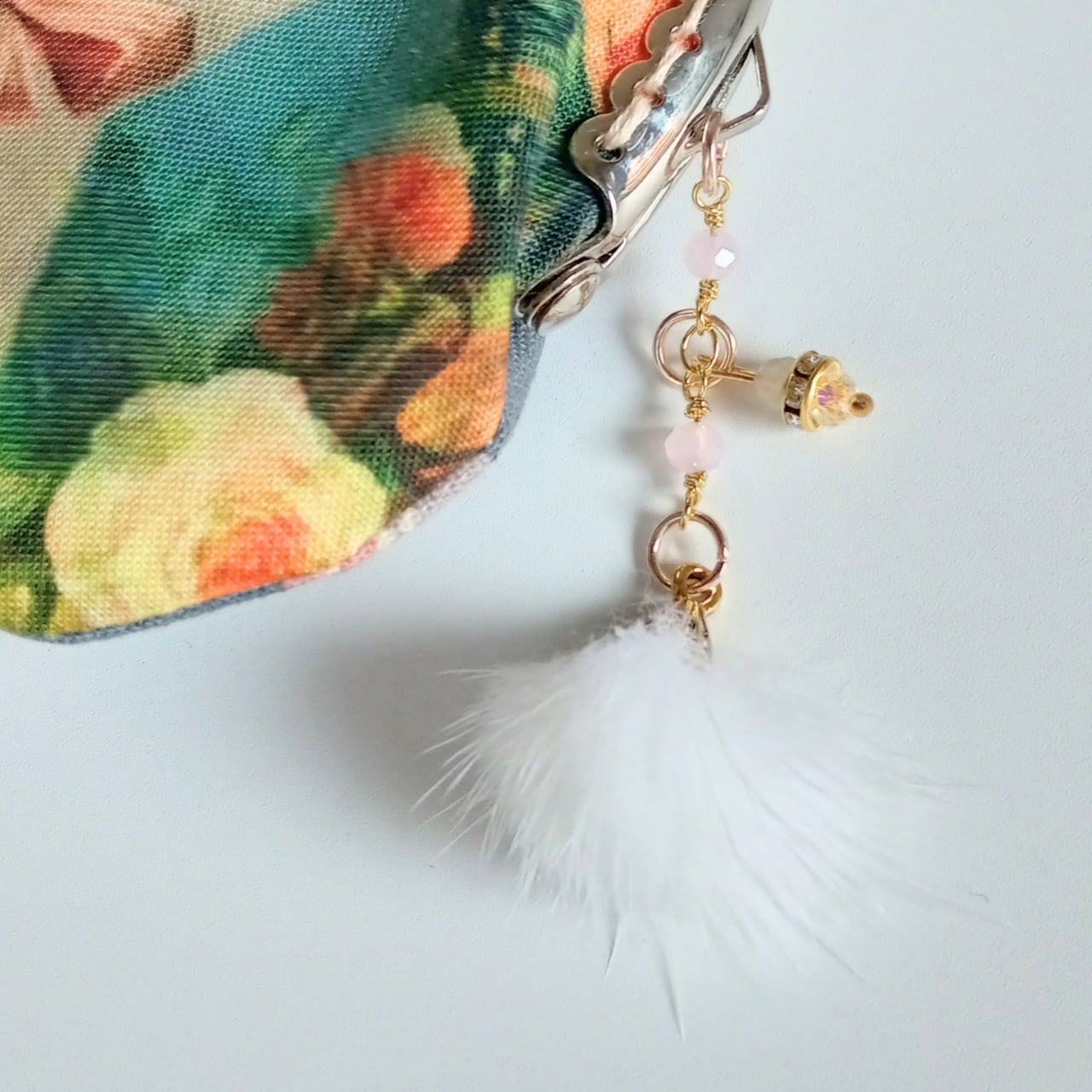 【ハンドメイド】がま口ポーチ・コインケース|ラグドール子猫(口金8.5センチ)