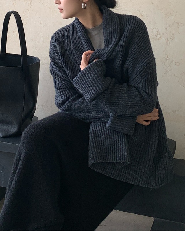 ローゲージニットカーディガン　A25159