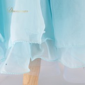 社交ダンス 衣装 スタンダードドレス ワンピース フロート スタンダード 水色 ブルー系 デモ 競技 ダンス パーティ 発表会 レース 綺麗 明るい おしゃれ フェスティバル スカイブルー フリル ふんわり スカート 光沢感 ダンスウェア レディース 上品 フォーマル