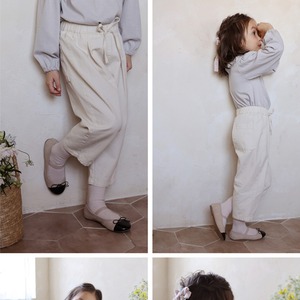 秋無地リボンカジュアルボトムス3色