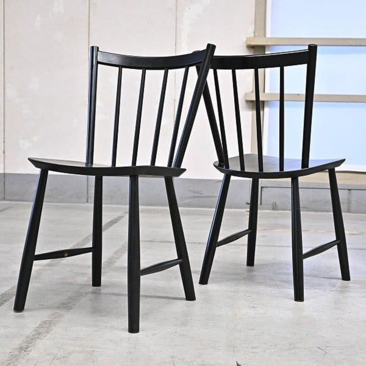 FREDERICIA「J49」ダイニングチェア 2脚セットa ボーエ・モーエンセン ビーチ材 ウィンザー 椅子 フレデリシア【中古家具/中古インテリア/USED家具ユーズド家具/リサイクル】