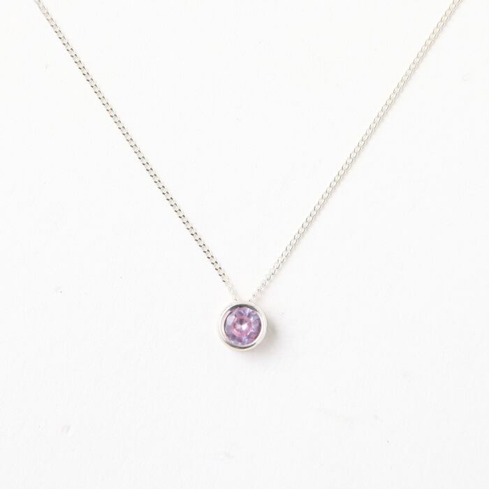 9月 誕生石 ピンク サファイア ネックレス 0.5ct （カラット） 一粒 