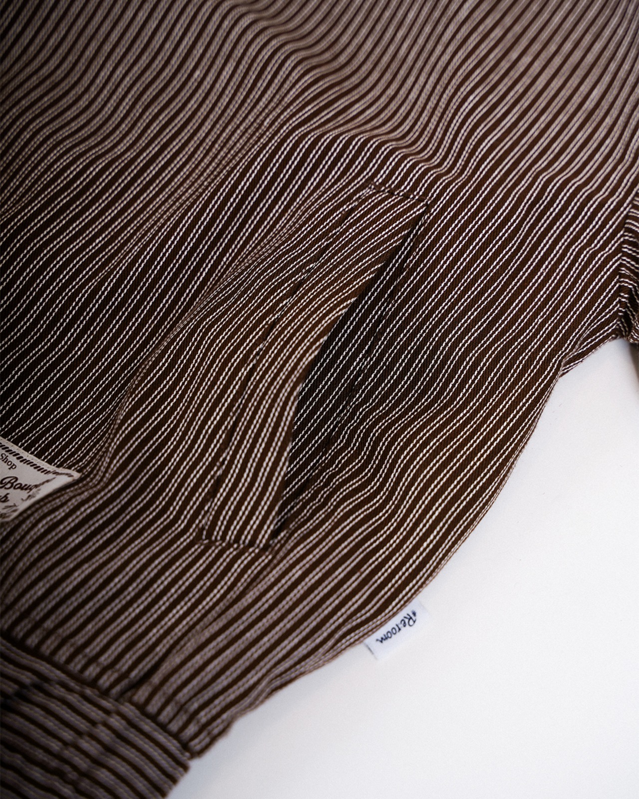 【#Re:room】ORANGE FLOWER EMBROIDERY STRIPE JACKET［REJ146］