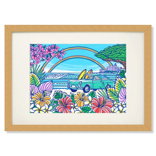 Art Print A4（Pink Palace）with Frame