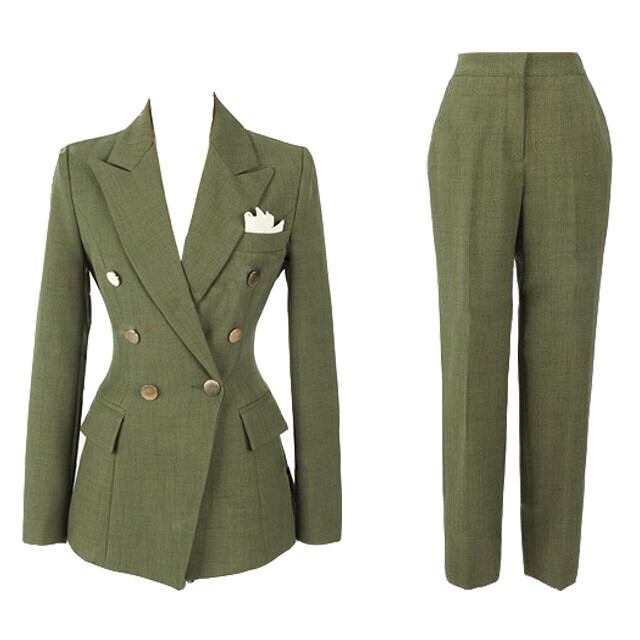 セットアップ レディース パンツスーツ ダブルブレストジャケット