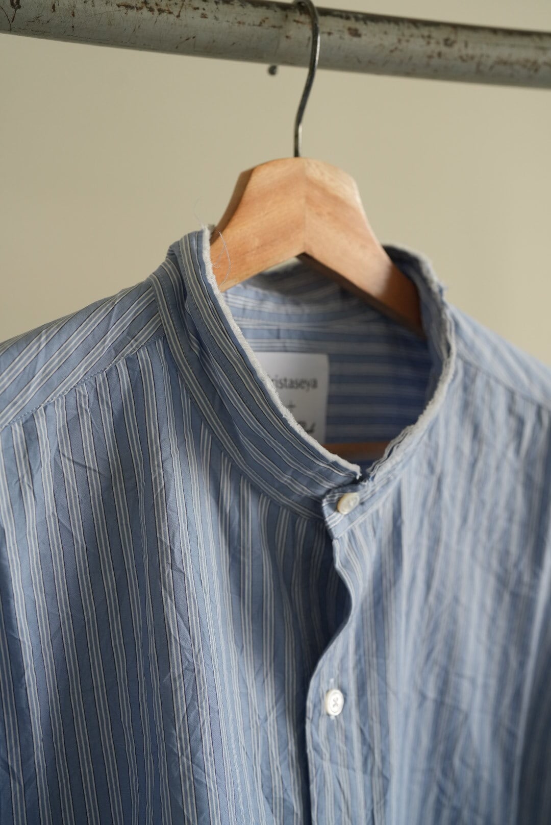 Salvatore Piccolo x Cristaseya HANDMADE FRINGED MAO COLLAR SHIRT