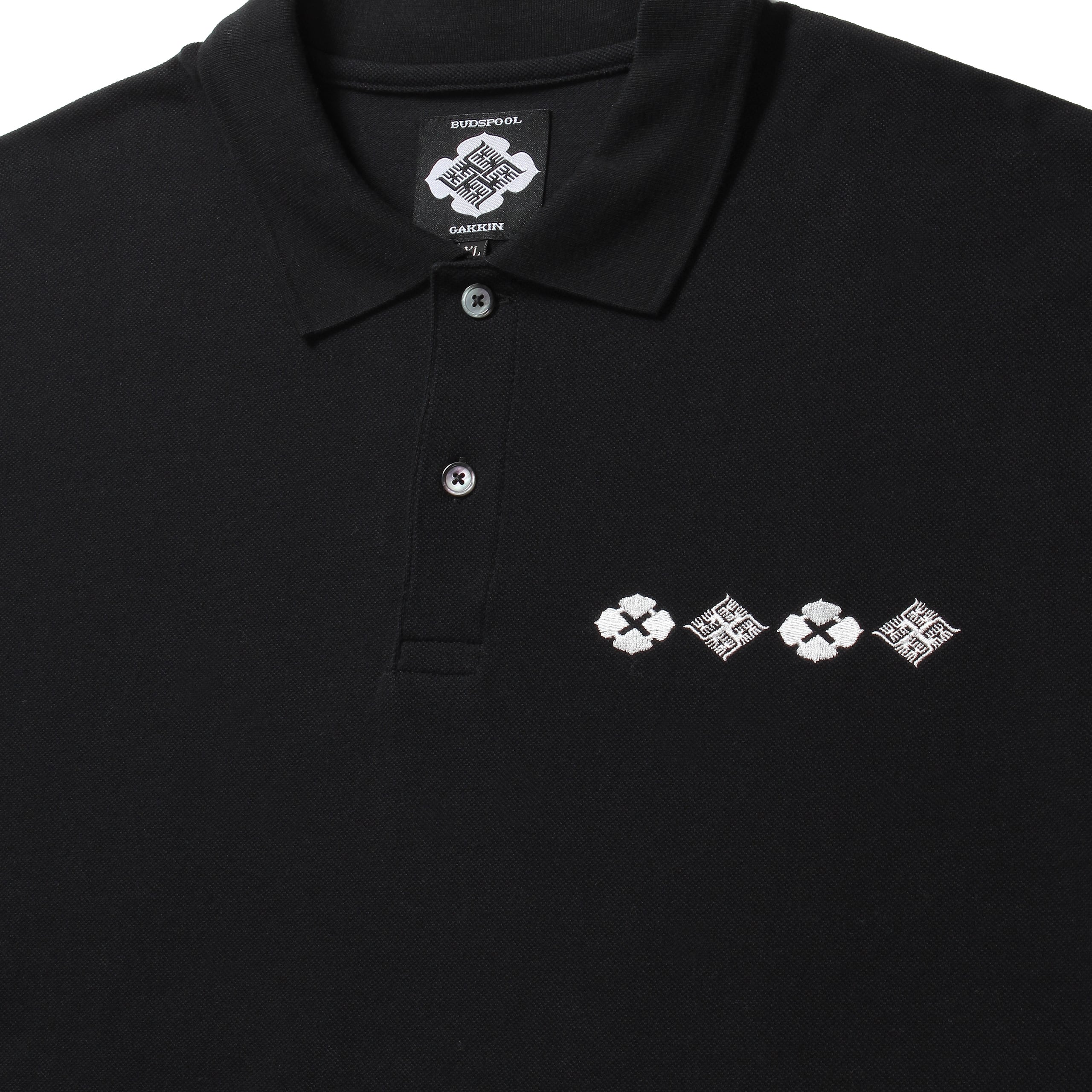 GAKKIN × BUDSPOOL 花罰家紋 L/S POLO SHIRT | APHRODITEGANG HOLDINGS