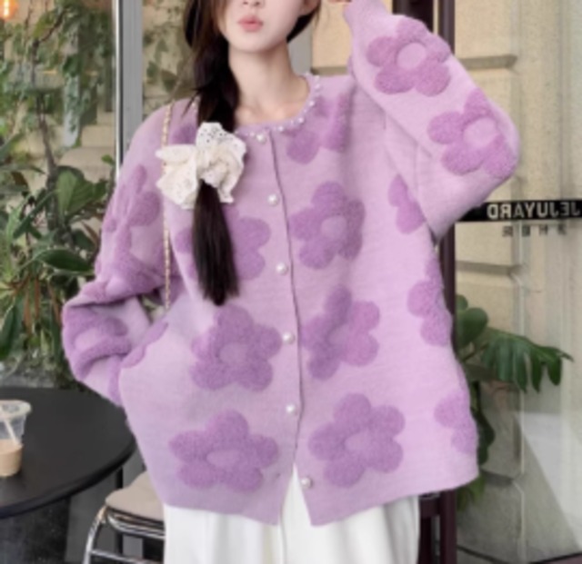 floral frock cardigan(CF148)